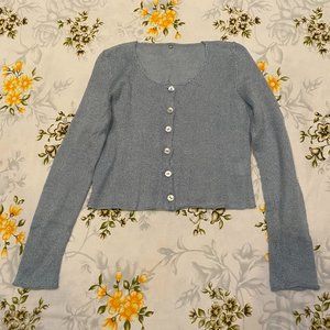 Marina Sinibaldi Benatti Size S Blue Knit Cardigan